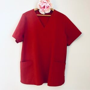 Mandala Fired Brick Rust Scrub Top XL